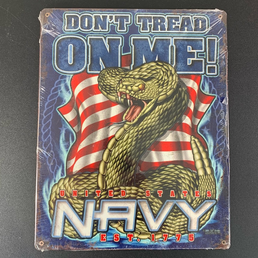 Metal Navy sign.